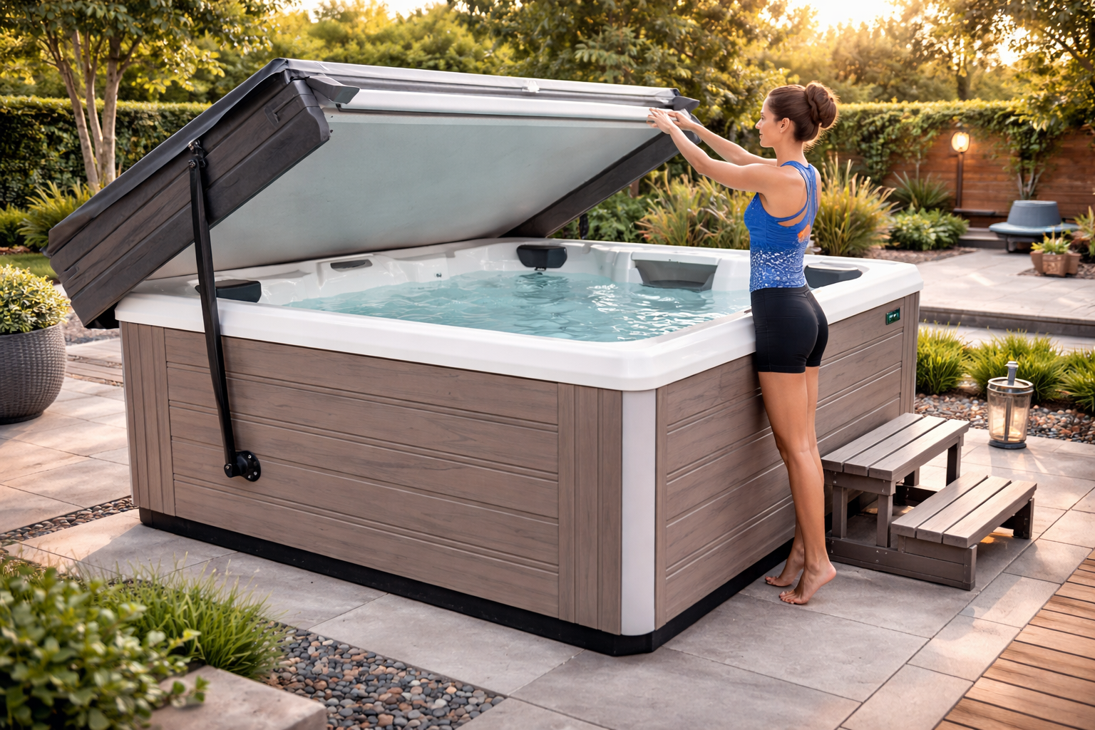 Spa met Cover en Coverlifter