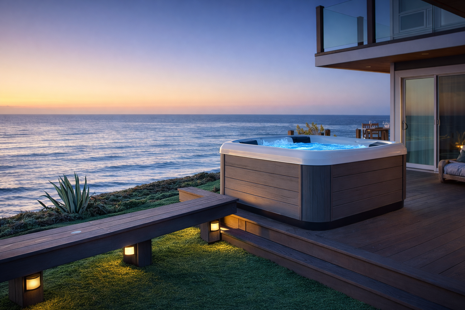 Spa onder overkapping met spa cover