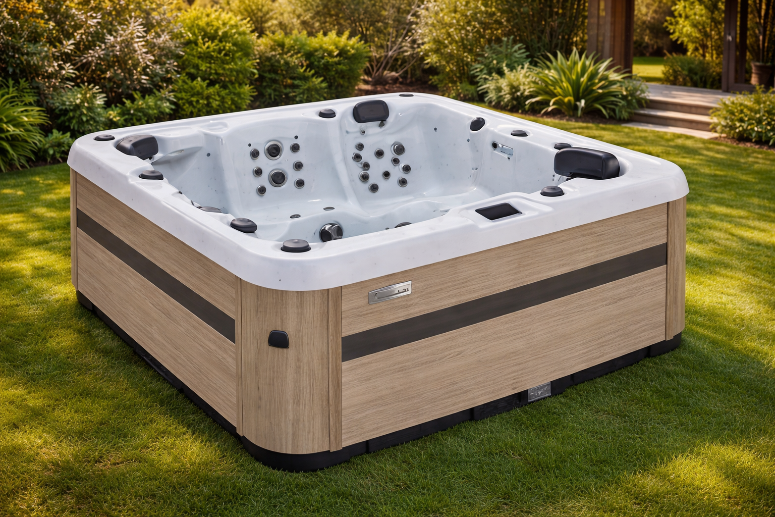 Luxe hottub in rustige tuin