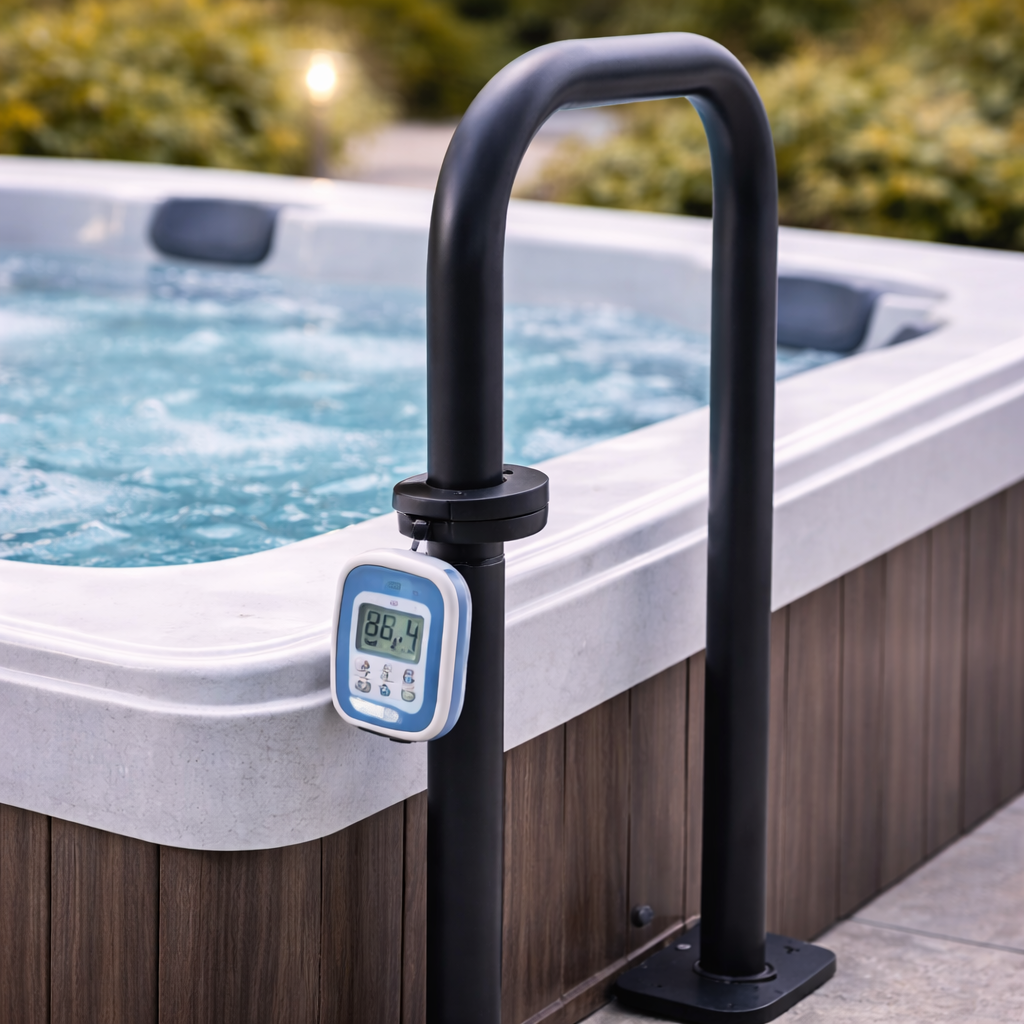 Veiligheidshekje bij luxe buitenspa